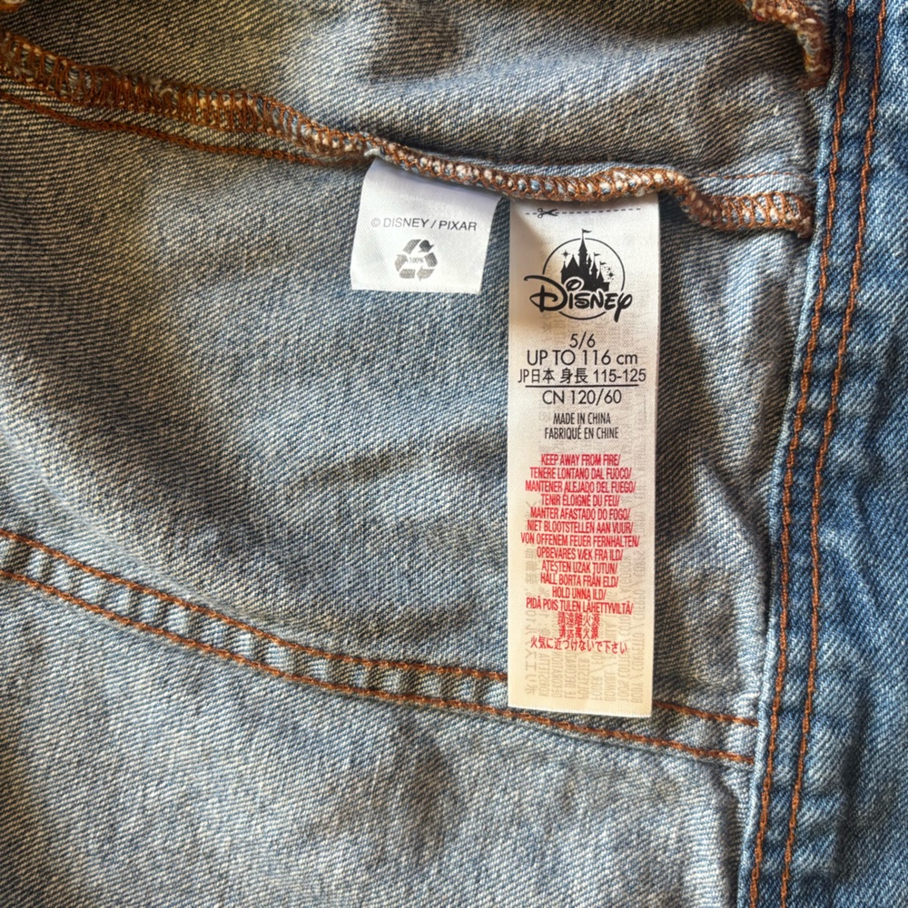 Disney Pixar Toy Story Woody denim jacket. size5-6 - Picture 11 of 12